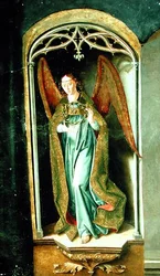 Ángel sosteniendo la Corona de Espinas, detalle del Retablo de Santo Tomás de Aquino, 1510